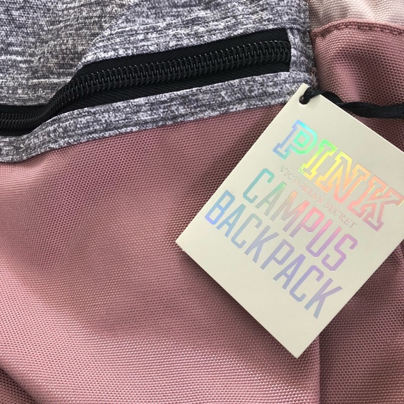 Victoria's Secret PINK Campus Backpack Marled Gray - Picture 2 of 5